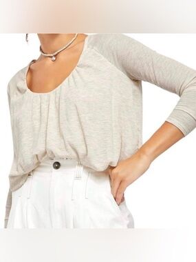 NWT Free People Womens We The Free Bondi Cropped Thermal Size Large